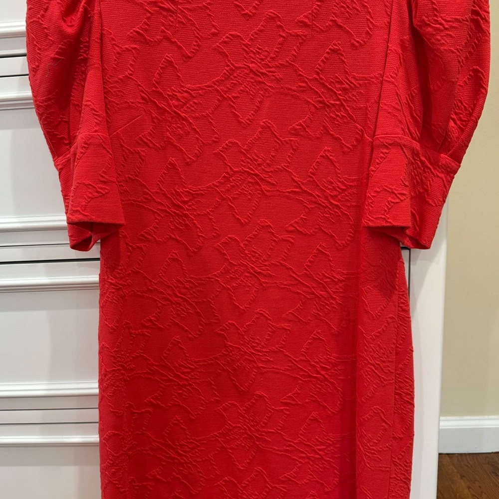 Lilly Pulitzer Vibrant pinkish/red‎ puff Sleeve Dress - Picture 7 of 8